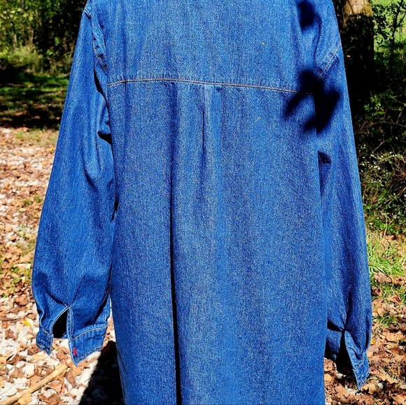 Denim Shirt Dress /Jacket - Picture 2 of 7
